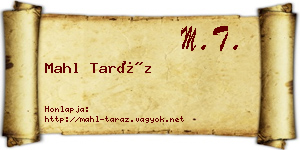 Mahl Taráz névjegykártya